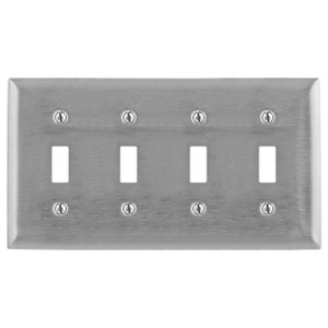 Hubbell SS4C 5-Gang Toggle Plate
