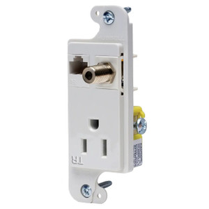 Hubbell RJ650WTR Tamper Resistant Receptacle - CAT 6 Jack