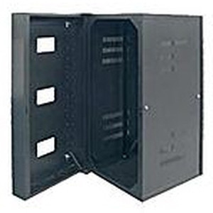 Hubbell QuadCab Wall Mount Cabinet 48in. H x 20in. D Solid Door Black **Drop Ship Only**