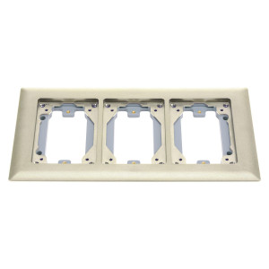 Hubbell 3-Gang Non-Metallic Carpet Flange Ivory - MFBRFI3