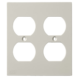Hubbell Faceplate KP Series 2-Gang Duplex Office White - KP8