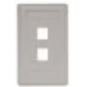 Face Plate Rear-Loading 2 Port Single Gang Gray