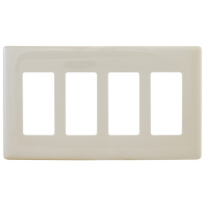 Hubbell NPS264LA 4-Gang Decorator Wallplate - Light Almond