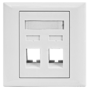 Hubbell Plate International Angled 2P 86X86 White - BPC12A