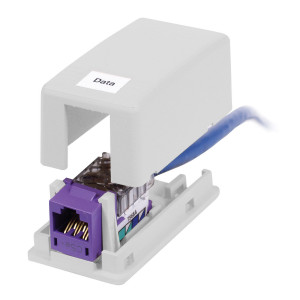 Hubbell Housing Surface Mount 1 Port Clear White Plenum - HS