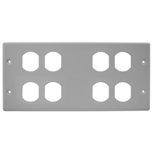 Hubbell HBL47472BBBBGY 4-Gang Plate