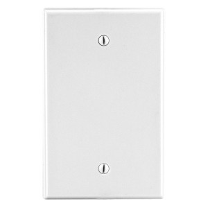 Hubbell Wallplate M-Size 1-Gang Box Mount Blank White - PJ13