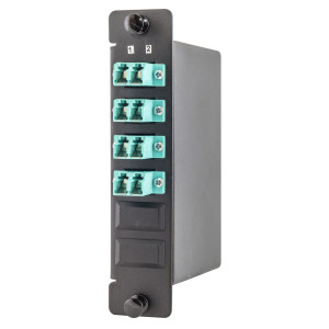 Hubbell Fiber Cassette 40G LC-MT OM4 8F Aqua - OCLCD40G8
