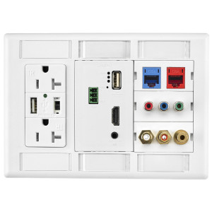 Hubbell IMFP1D2BK 3-Gang Wallplate
