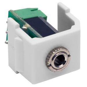 Hubbell AV Connector Stereo Jack 3.5mm ST White - SF35STW