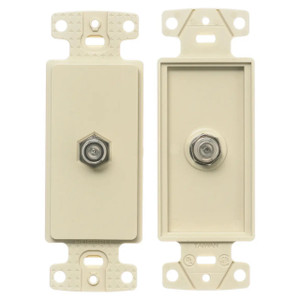 Hubbell NS780LA F-Type Coupler - Light Almond