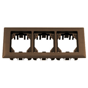 Hubbell Round Floor Box Carpet Flange 3 Gang Brown - PFBRFBR