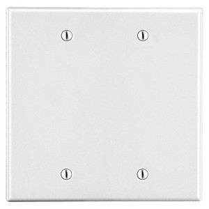 Hubbell PJ23W 2-Gang Wallplate - White