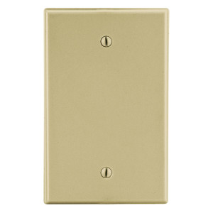 Hubbell Wallplate 1-Gang Box Mount Blank Ivory - P13I