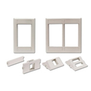 AV Unloaded Module  Keystone  2 Port  Flat  1 Unit  White