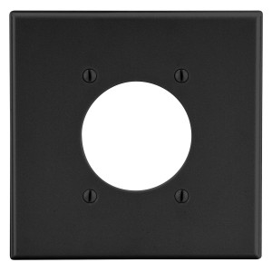 Hubbell Wallplate 2-Gang 2.15in. in. Opening Black - P703BK