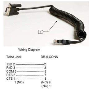 Honeywell HF8TCB-SERIAL-002 Xenon XP 1952g Scanner Cable