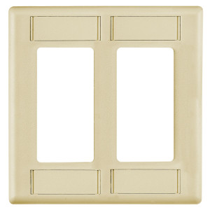 Hubbell IMFP2EI 2-Gang Wallplate - Electric Ivory
