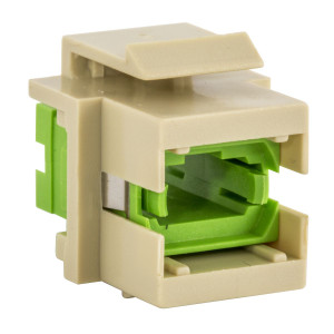 Hubbell SFFMTPGNEI MPO Connector - Green Ivory