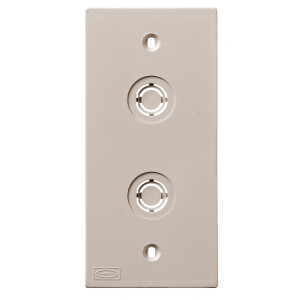 Hubbell KP212AL 1-Gang Dual Coax