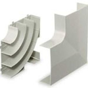BaseTrak (PB3) Flat Elbow (Base & Cover)  Office White