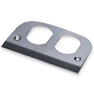 Hubbell SystemOne Fire-Rated Poke-Through Pedestal Plate Duplex Opening Stainless Steel