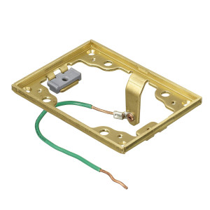 Hubbell S5017GR 1-Gang Cover Flange - Rectangular Brass