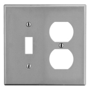 Hubbell PJ18GY 2-Gang Wallplate