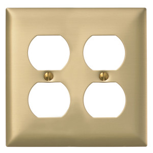 Hubbell SBP82 2-Gang Metallic Plate