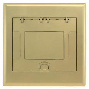 Hubbell SystemOne Recessed 10 Gang Floor Box Cover Insert Brass Powder Finish - 10GAFBCVRBRSC
