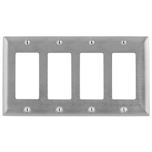 Hubbell SS264 4-Gang GFCI Plate