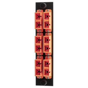 Hubbell FSPNSCDS6OR 12-Fiber SC Adapter - Orange