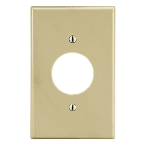 Hubbell Wallplate 1-Gang 1.40in. in. Opening Ivory - P7I