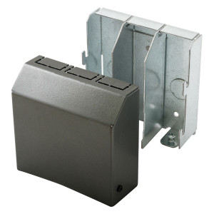Hubbell HBLFMWRDG Floor Raceway Feed Kit - Dark Gray