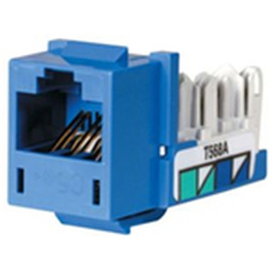 JACK, HXJ, CAT5E, 8POS, UNI A/B, WH, QUICK-LACE TOWERS ACCELERATE TERMINATION, M
