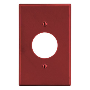 Hubbell Wallplate 1-Gang 1.40in. in. Opening Red - P7R