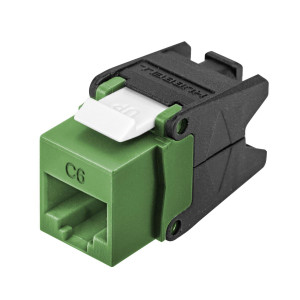 Hubbell HJU6GN24 Category 6 Jack - Green
