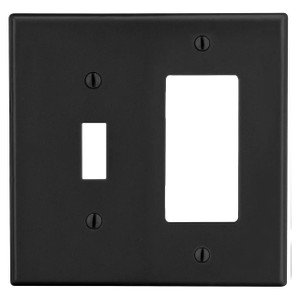 Hubbell PJ126BK Wallplate - Polycarbonate