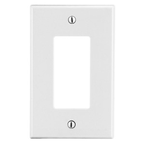 Hubbell Wallplate 1-Gang 1) Decorator White - P26W