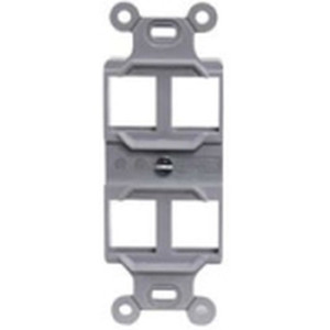 Outlet Frame  Duplex 106  4 Port  Gray