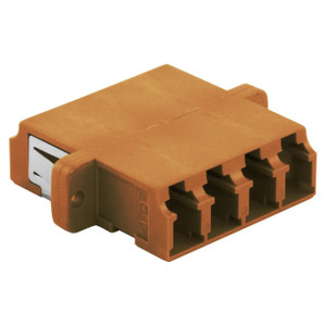 Hubbell FANLCQSS6OR LC Quad Adapter 6-Pack