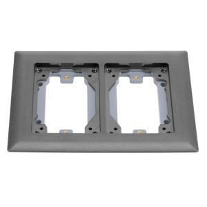 Hubbell 2-Gang Non-Metallic Carpet Flange Grey - MFBRFGY2