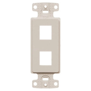 Hubbell NetSelect Decorator Frame 1 Gang 2 Port Light Almond - NS612LA