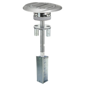 Hubbell SystemOne Fire-Rated Poke-Through One-Piece 4x4 Aluminum with Junction Box - S1PT4X4ALJ