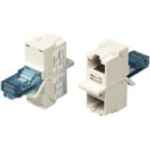 Hubbell Adapter Mod 851Y Splitting (Converts a T568B Wired RJ45 Jack to 2 10/100BASE-T Wired RJ45 Jacks. Pairs 2 & 3 are Split to Jack & Pairs 1 & 4 are Split to Jack)