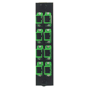 Hubbell Fiber Adapt PNL 8P 8SCA Smplx Zirc GN - Quick and Easy Snap-in Design - Premium - FSPNSCA8