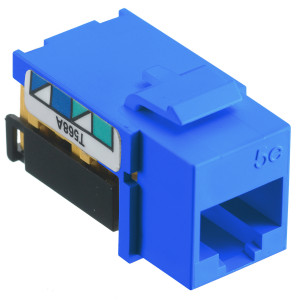 Hubbell NSJ5EB Cat 5e Jack - Blue