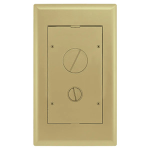 Hubbell SystemOne Recessed 2 Gang Furniture Feed Floor Box Cover Brass Powder Finish - 2GAFBFFCVRBRS
