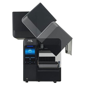 SATO CL4NX Plus WWCLP1001-WAR label output tray and media compartment detail