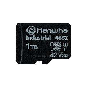 Hanwha SPP-E10T 1TB MicroSD card detail showing storage capacity and durability specifications